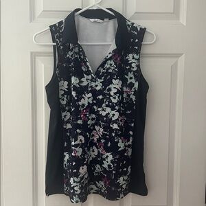 Lady Hagen Navy Patterned Golf Shirt